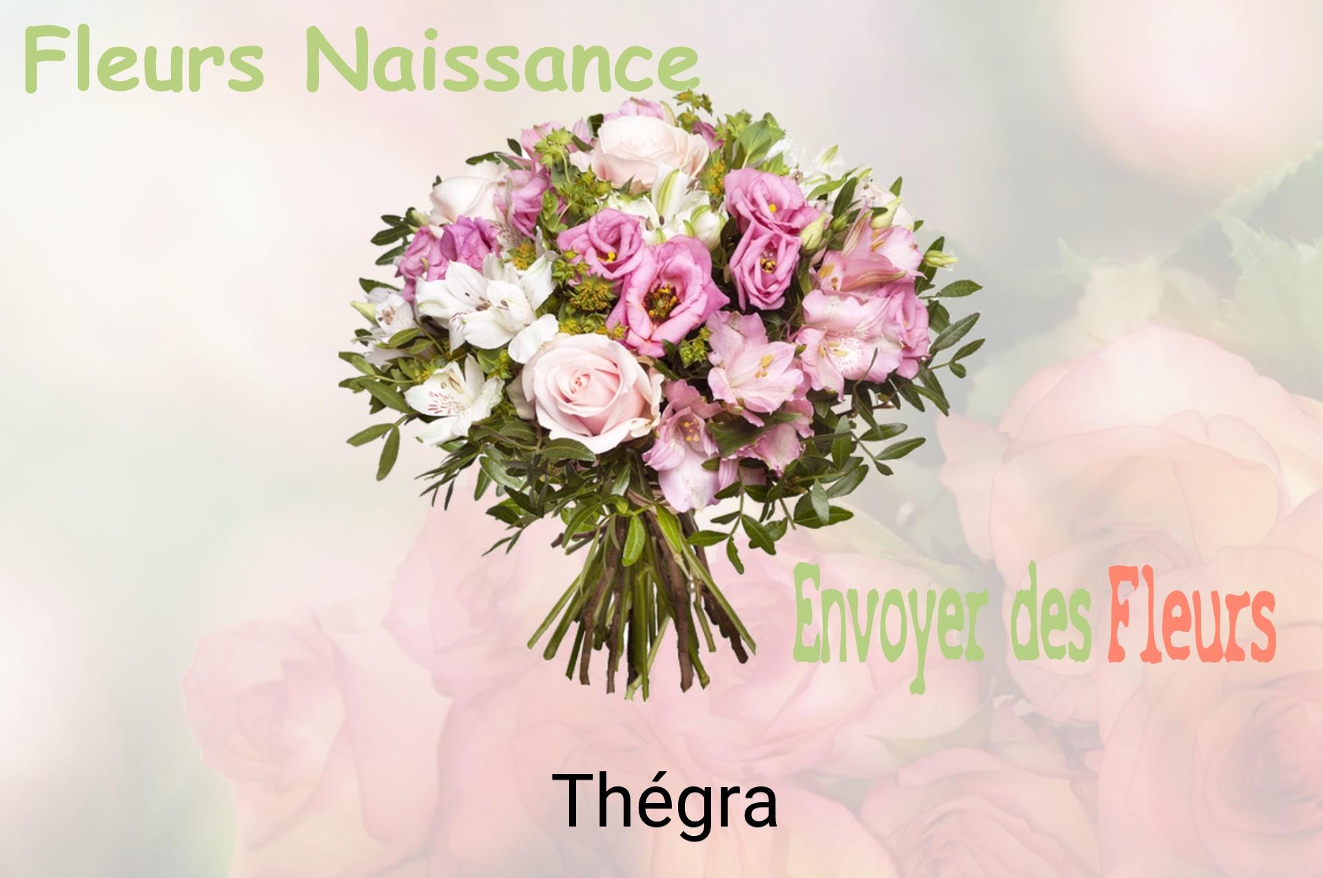 Bouquet de fleurs de naissance livré à Thégra